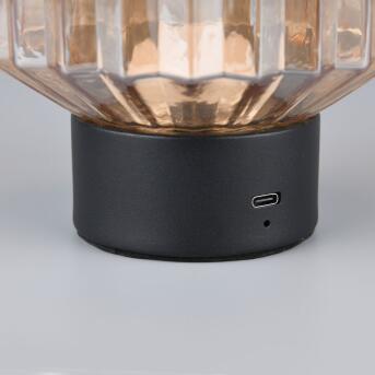 Akku-Tischleuchte LORD schwarz amber  LED/1,5W