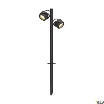 Sitra 360 Spike, buitenspieslamp, dubbele vlam, TCR-TSE, IP44, Anthracite, Max. 18W