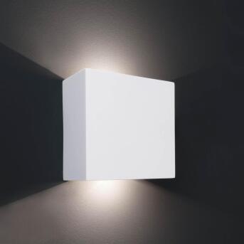 Quinta hoekige wandlamp gemaakt van gips omhoog en downlight schilderpleisterlamp 6W LED
