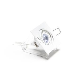 Plafondlamp Angular White Swiveling Gu5.3 12V MR16 82x82 mm aluminium