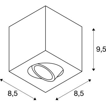 TRILEDO SQUARE CL, plafondarmatuur, led, 3000 K, rechthoekig, wit, 38Â°, 8,2 W, incl. driver