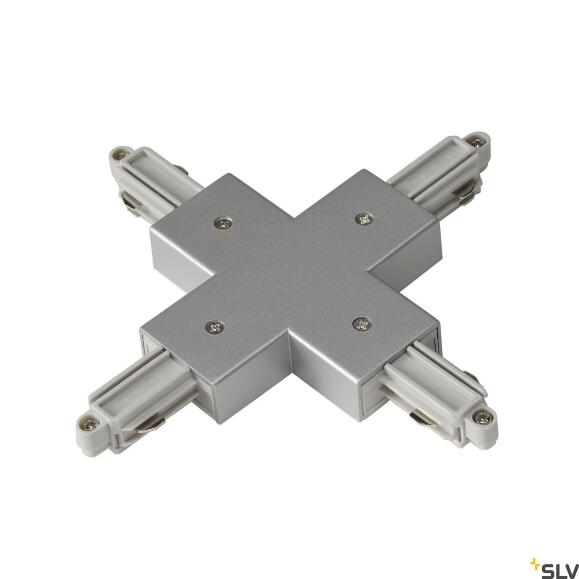 X-Verbinder für 1-Phasen HV-Stromschiene Aufbauversion silbergrau