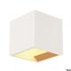 PLASTRA, wandarmatuur, QT14, rechthoekig, Cube, wit gips, max. 42 W