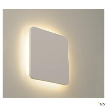 Plastra Square LED Wandleuchte Gips eckig 30x30 cm