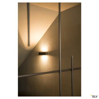 OSSA 180, Wall Lamp, Qt-De12, Oval, Up/Down, Black, L/B/H 18/8/7 cm, Max. 100W