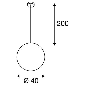 ROTOBALL 40, hanglamp, TC-(D,H,T,Q)SE, zilvergrijs/wit, Ã˜ 40 cm, max. 24 W