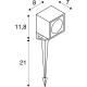 NAUTILUS, outdoor lamp met grondpin, led, 3000 K, IP65, rechthoekig, antraciet, 9 W