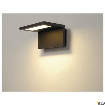 ANGOLUX WALL, Outdoor Wandleuchte, LED, 3000K, IP44, anthrazit, 36 SMD LED, max. 7,51W