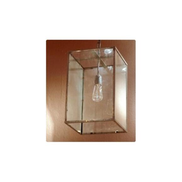 Showcase Lantern 1L hanger lamp 1-flame nikkel geborsteld