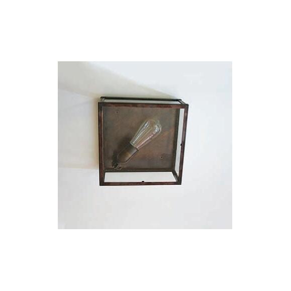 Vitrine plafonnier vierkant 1L plafondlicht chroom
