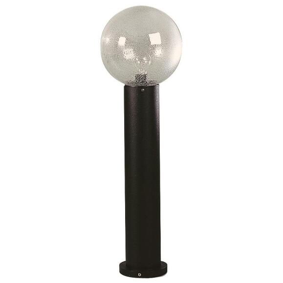 Poller -lamp 81,5 cm gemaakt van aluminium met zwart met blaasglas Ø25cm