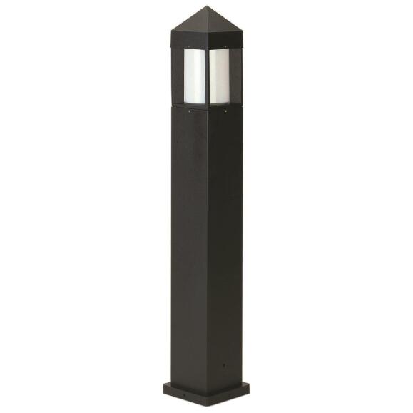 vierkante bollardlamp 90 cm hoogte aluminium zwart IP44