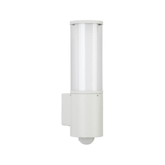 Mooie wandlamp gemaakt van gegoten aluminium witte E27 met bewegingsdetector