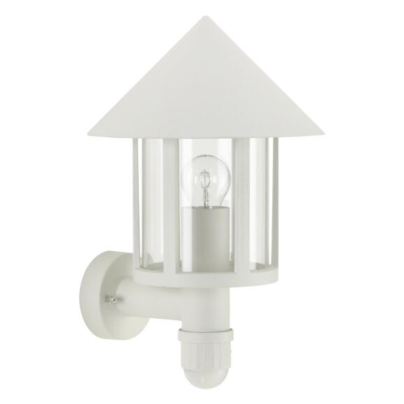 Muurlamp, met bewegingsdetector aluminium, wit
