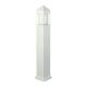 vierkante moderne bollardlamp 90 cm, aluminium, wit