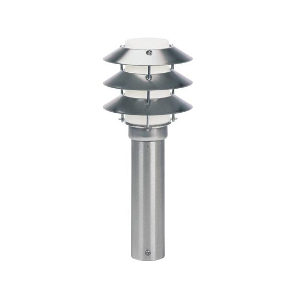Sockelleuchte aus hochwertigem Edelstahl mit Lampenschirm aus Opalglas 50cm IP44