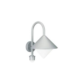 Wandlamp met bewegingsdetector aluminium zilver opaalglas...
