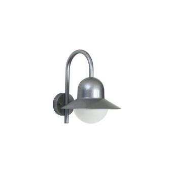 Eenvoudige wandlamp, aluminium, zilver
