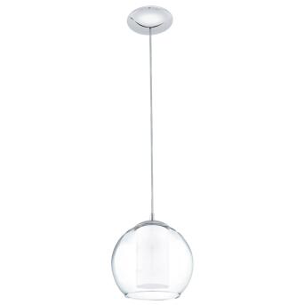 Bolsano hanger lamp chroom 1-flame met verzadigd glas