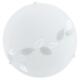 Mars ronde plafondlamp wit met een bladmotief 24,5 cm
