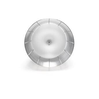 Pendelleuchte, Filo Sat Drahtleuchte silber mit Glasschirm in weiß Ø39cm