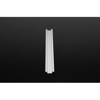 T-Profil flach ET-01-12 für 12 - 13,3 mm LED Stripes, Silber-matt, eloxiert, 2000 mm