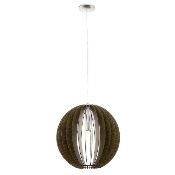 Cossano hanger lamp 50 cm met Hozlamelles Brown