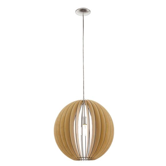 Cossano hanger lamp 50 cm met houten lamellen esdoorn