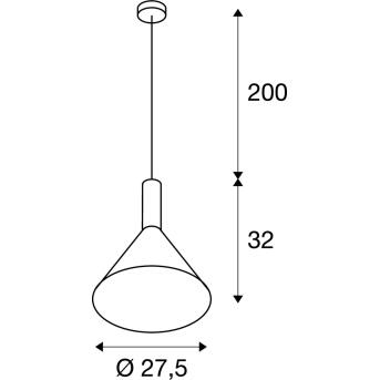 Phelia 25, hanglamp, tc- (d, h, t, q) SE, zwart, Ø/h 27,5/32 cm, max. 23W