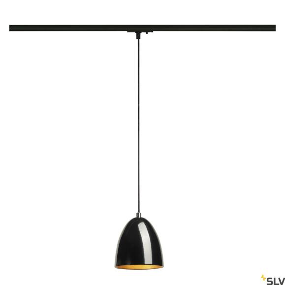 Para Cone 14, hanglamp, LED GU10 51 mm, rond, zwart/goud, Ø/H 13.3/14, incl. 1 fase -adapter zwart