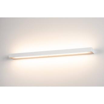 Sedo 21, wandlamp, LED, 3000K, hoekig, wit, glas satijn, energiebesparende lamp, L/B/H 89,5/8,5/4 cm, 33 W