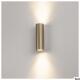 Enola B, wandlamp, QPAR51, rond, omhoog/omlaag, messing, max. 50 W, incl. Zierring Brass