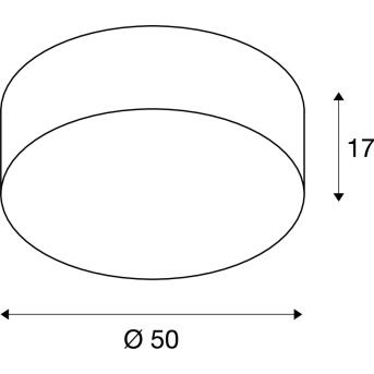 Tenora, plafondlamp, TC- (D, H, T, Q) SE, Round, Black Ø/H 50/15 cm, Max. 69W