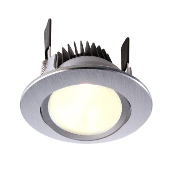 COB 68 CCT LED 8W plafondlamp Zilver geborsteld rond Ø7,8 cm 2700-6500K Dimmable