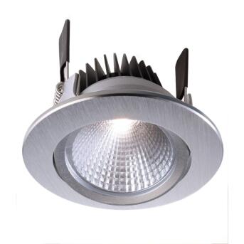 COB 68 CCT LED 8W plafondlamp Zilver geborsteld rond Ø7,8 cm 2700-6500K Dimmable
