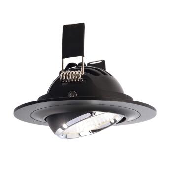 Saturn Deckeneinbauleuchte schwarz rund Ø10 cm LED 7W 4000K dimmbar
