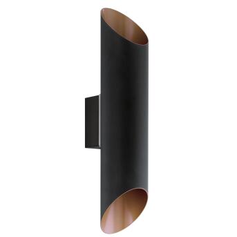 Agolada Modern Wall Lamp Led Black-Copper Up & Down 2x 3.7W