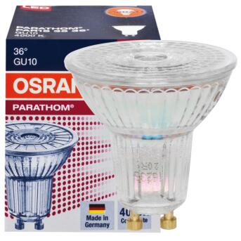 GU10 LED 4,3W 4000K 840 36° 350lm Leuchtmittel Osram