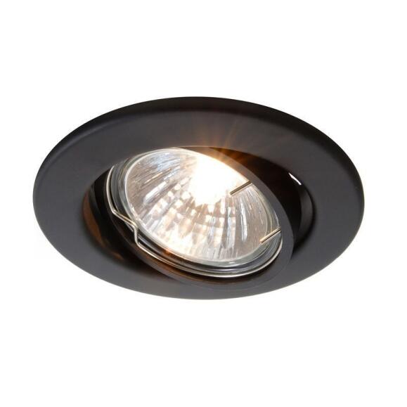 Plafondlamp rond zwarte mat swiveling gu5.3 12v MR16 Ø89 mm metaal