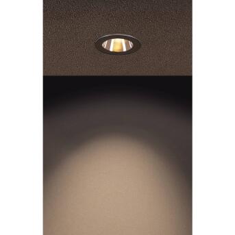 H-Light Reflektor Einbaustrahler schwarz rund Ø9 cm 12W 2700K dimmbar inkl. Treiber