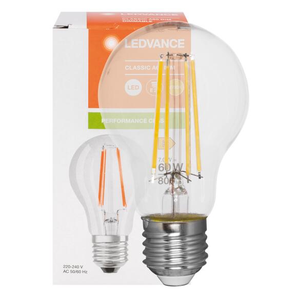 LED-Filament-Lampe E27 PHARATHOM DIM AGL-Form 6,5W  klar 806lm 2700K