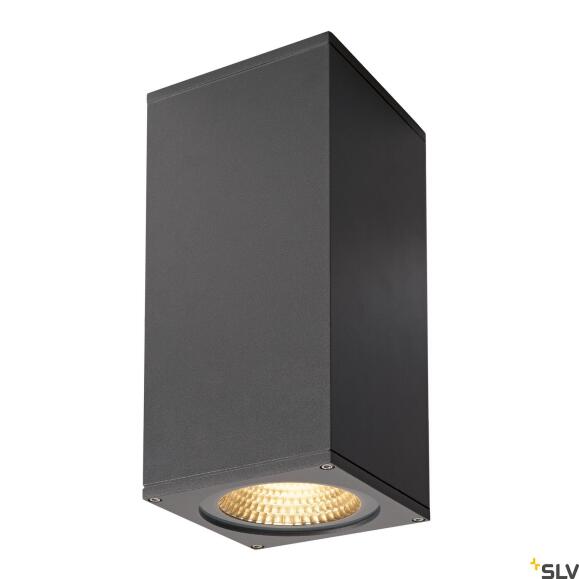 Big Theo Flood Up/Down, Buiten Wall Lamp, Dubbele Flame, LED, 3000K, Flood Up/Down, Anthracite, W/T 13/27,5 cm