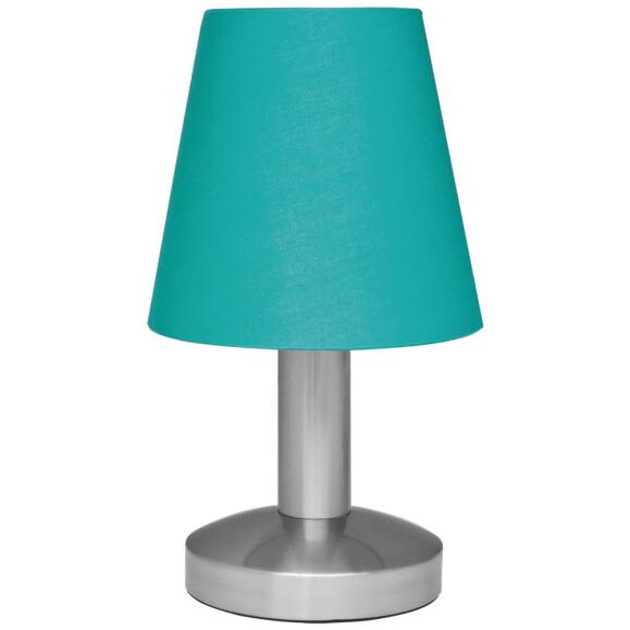 Tafellampmatten nikkel-matte paraplu turquoise 24,5 cm Ø14cm