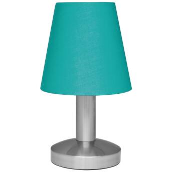 Tafellampmatten nikkel-matte paraplu turquoise 24,5 cm...