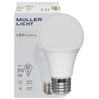 LED -lamp, AGL -vorm, E27/9W, Opal, 810 LM, 2700K, L 112, Ø 60