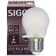 Filament-LED-Lampe,Tropfen-Form, matt,E27/230V/4W, 470 lm