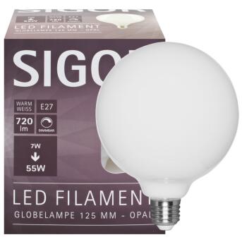LED-Globelampe, opal matt, E27/230V, Lebensdauer 25.000 Stunden