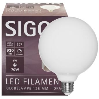 LED-Globelampe, opal matt, E27/230V, Lebensdauer 25.000...
