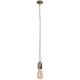 Minimalistische hanglamp Ø4,5 cm H8cm Old Gaming Textile Cable Brown