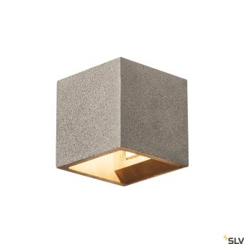 Solid Cube Wandleuchte, G9 aus Beton in Sandsteinoptik...